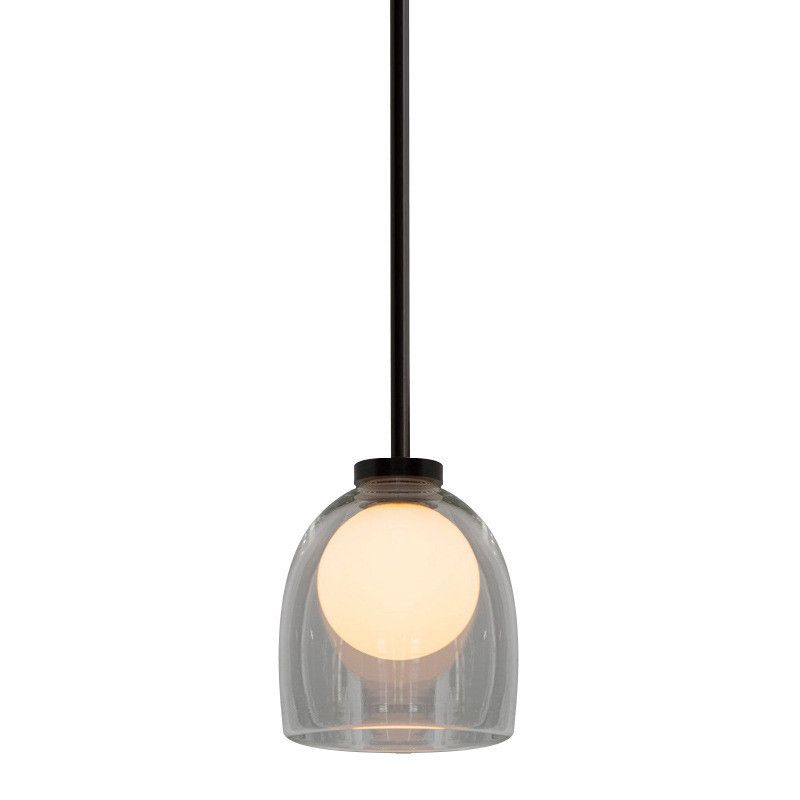 Shaded Pendant Light Fixture Minimalist Style Glass Hanging Pendant Light for Dinning Room