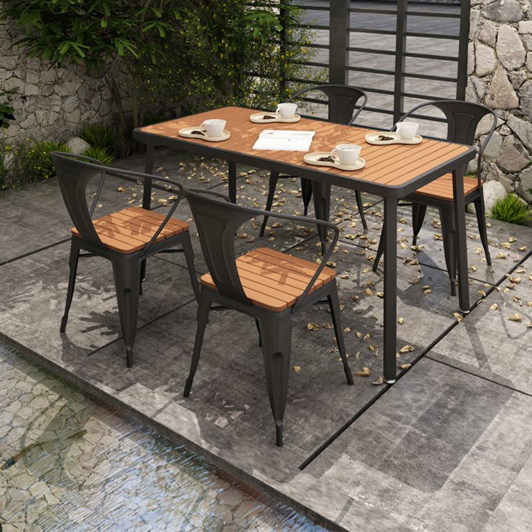 Industrial 1/4/5 Pieces Dining Set Reclaimed Wood Dining Table Set for Outdoor