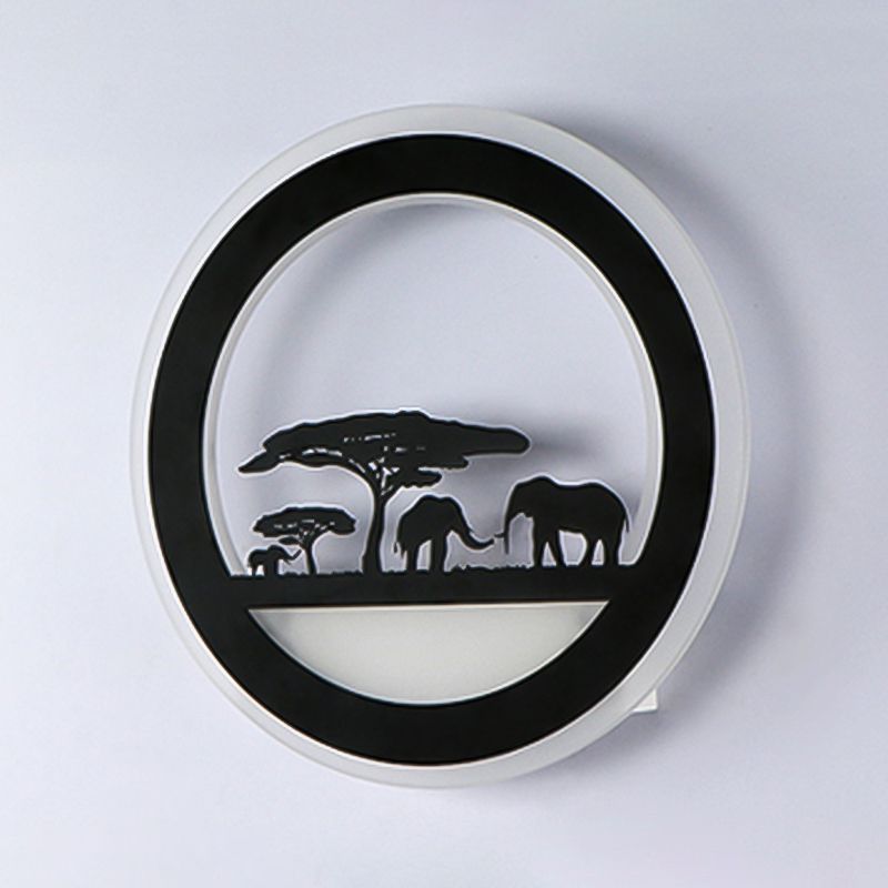 Lámparas de montaje en la pared redondo de estilo moderno 1 Lámparas de pared ligeras