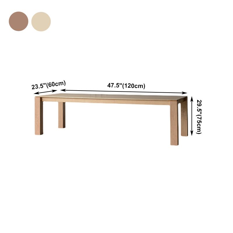 Mesa de comedor rectangular Mesa fija moderna de madera maciza con 4 patas