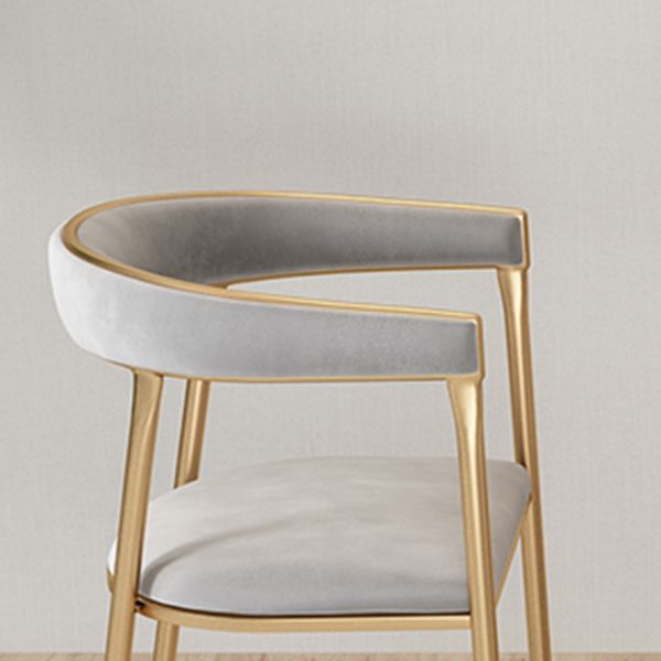 Skandinavischer Flanell-Schönheitssalon-Sessel, offener Esszimmerstuhl mit mattem Finish