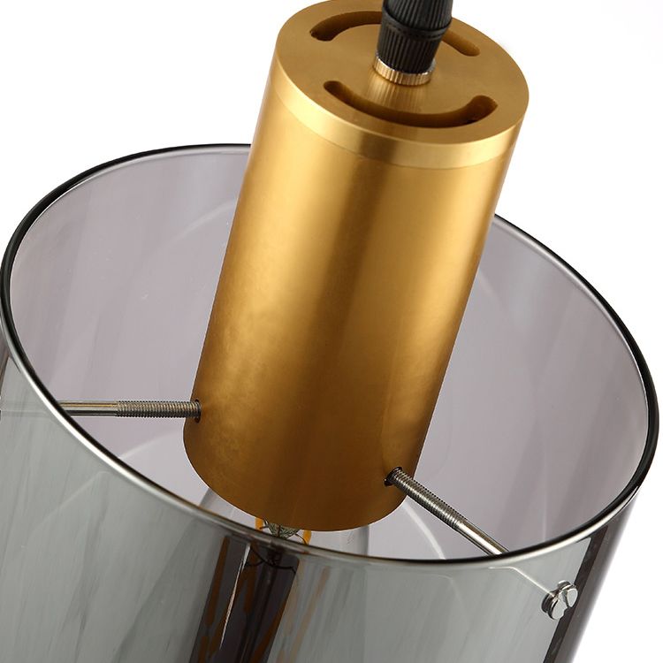 Metal Cylinder Pendant Light Nordic Modern Style Down Lighting for Living Room