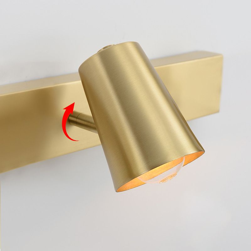 Postmodern Sconce Lights Golden Multi-Blub Metal Wall Mounted Lamps for Bathroom
