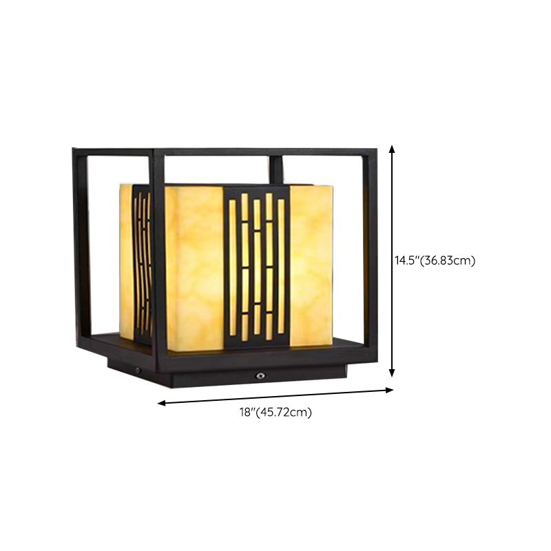 Modern LED Pillar Lighting Fixture Creative Solar Light for Yard