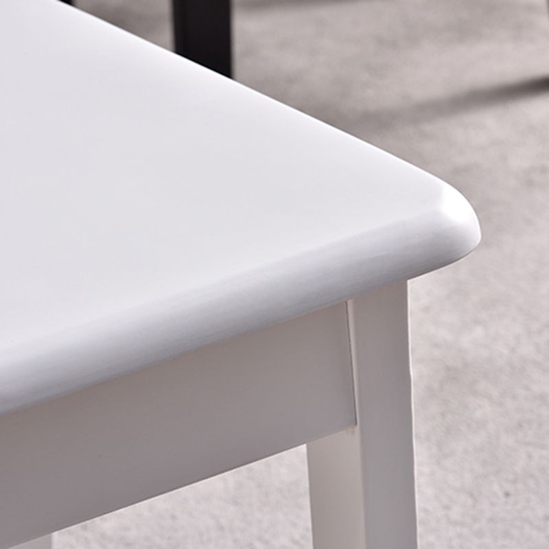 Sillas de comedor sin brazos para el hogar, silla lateral con respaldo de escalera y patas de madera (juego de 2)