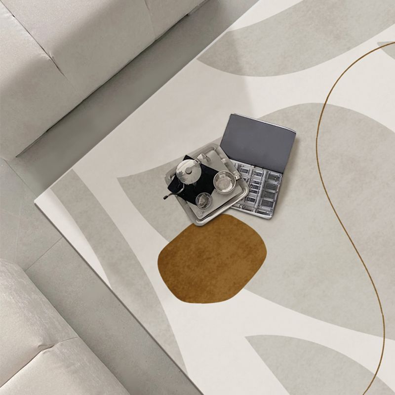 Simplicity Carpet Polyster Trendy Contrast Panel Indoor Rug Stain Resistant Area Rug for Living Room