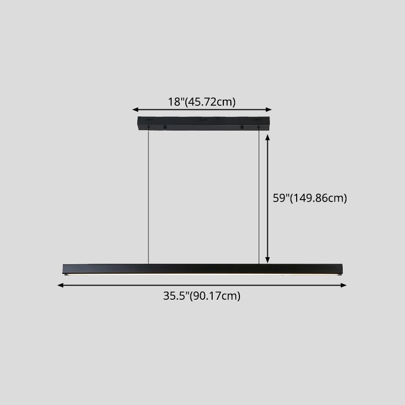 Modern a pendente illuminazione per l'illuminazione a sospensione lineare dell'isola cucina idee di illuminazione dell'isola in nero