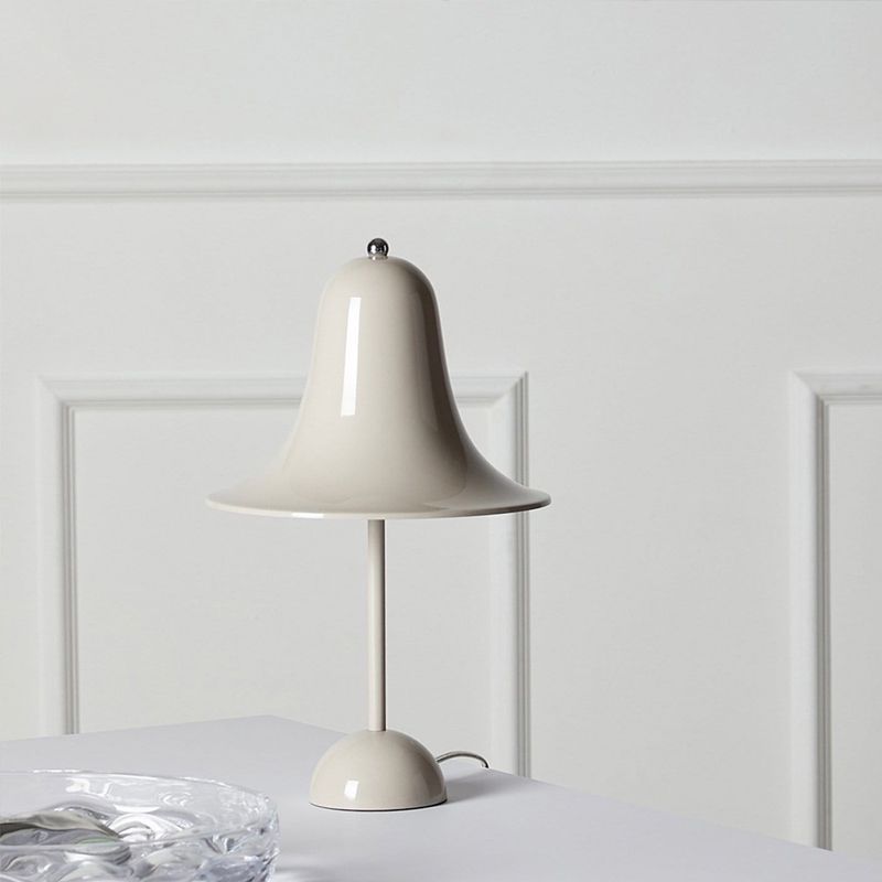 Minimalist Style Night Table Lamp Metal Hat Shape Bedroom Table Light