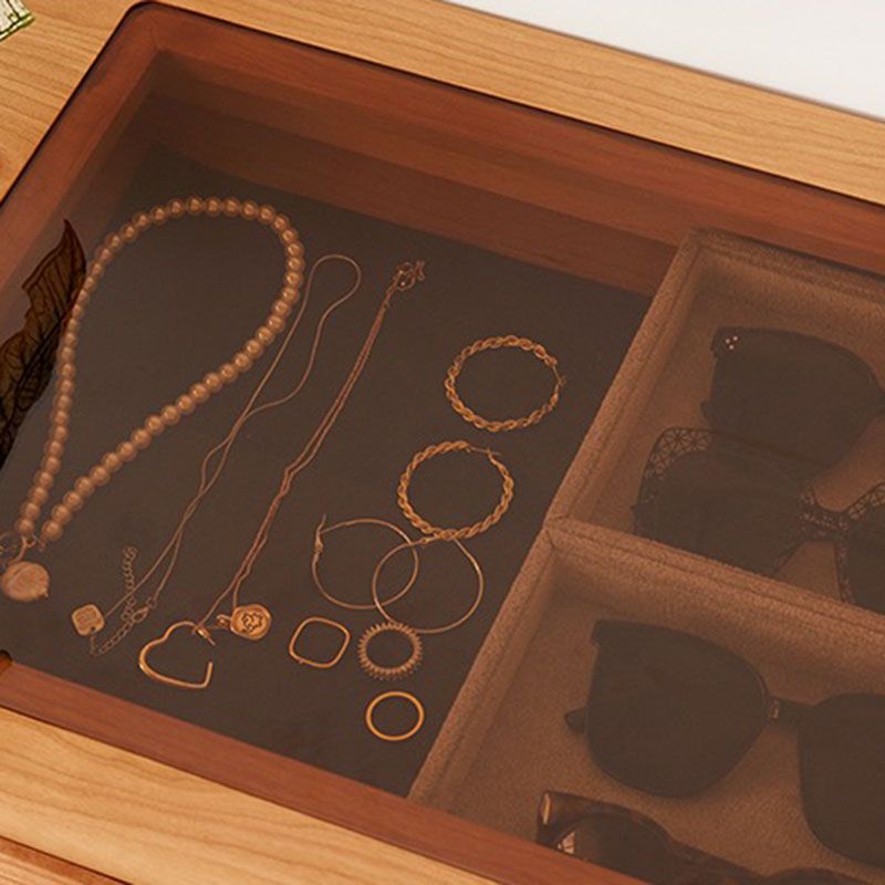 Modernism Horizontal Double Dresser Solid Wood Storage Dresser for Bedroom