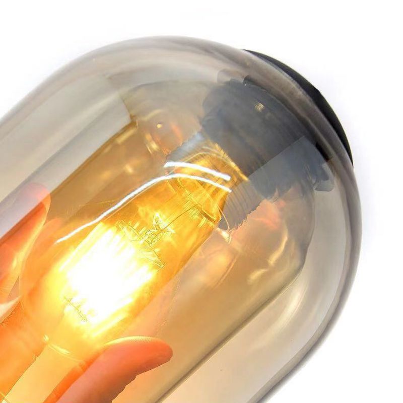 Lampada a parete di ferro da parete a campana di lusso moderna con doppia tonalità di vetro