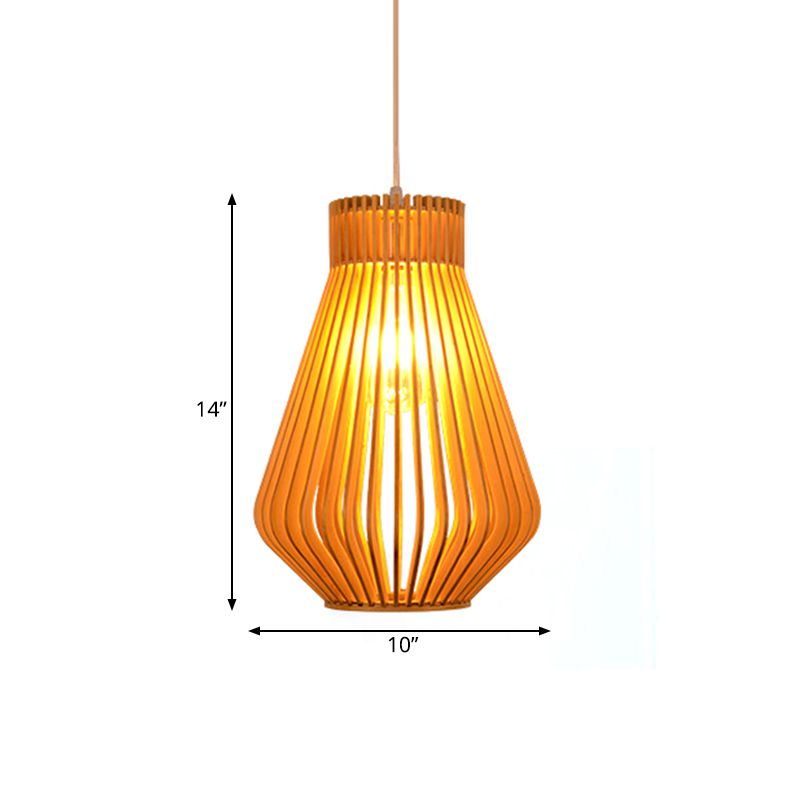 Lámpara de estar de luz colgante en forma de diamante de estilo diamante de estilo moderno en beige