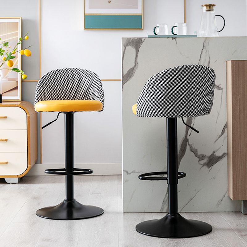 Modern Home Adjustable Height Stool Matte Finish Upholstered Bar Stools