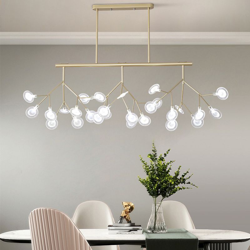 Modern Firefly Island Lighting Metal Multiple-Light Island Pendant Lights