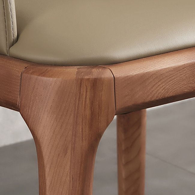 Chaise d'appoint en cuir industriel, finition mate, chaise de salle à manger Parsons