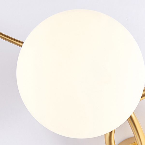 Ball Shade Glass Wall Sconce Modern Style 2 Lights Wall Mount Light Fixture