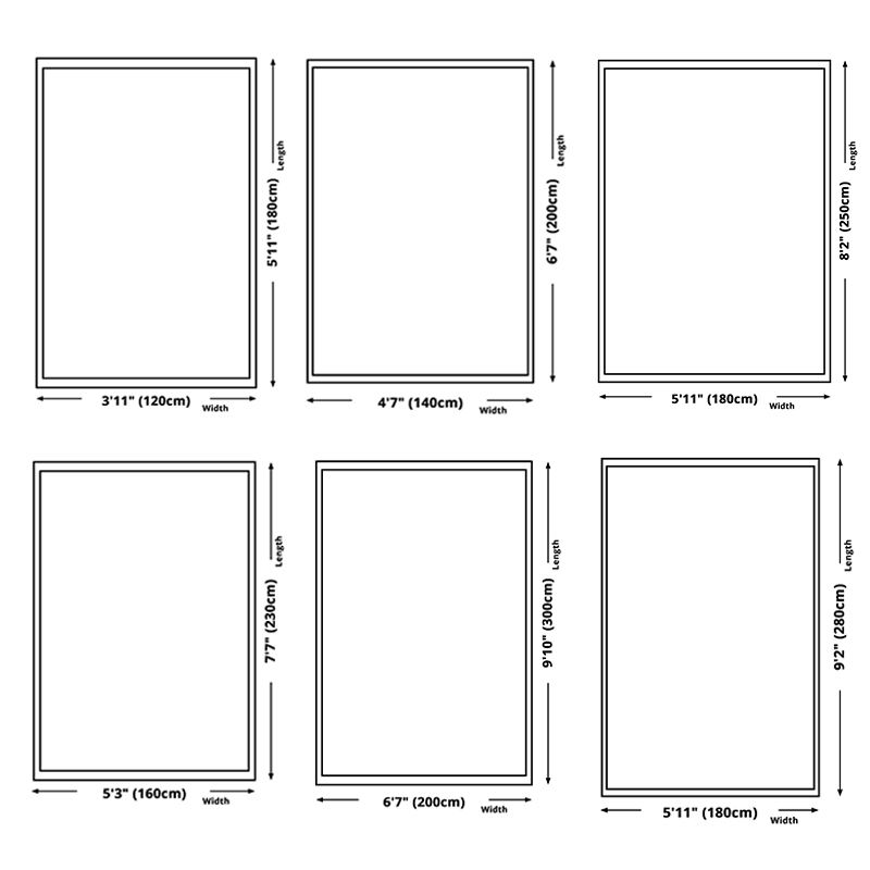 Simplicity Geometric Pattern Rug Classic Carpet Polyester Non-Slip Area Carpet for Home Decor