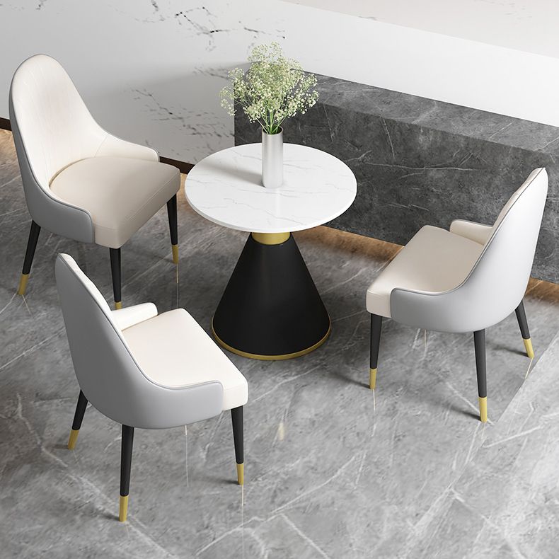 Glam Sintered Stone Dining Table Set 1/2/3/4/5 Pieces Dining Set for Dining Areas