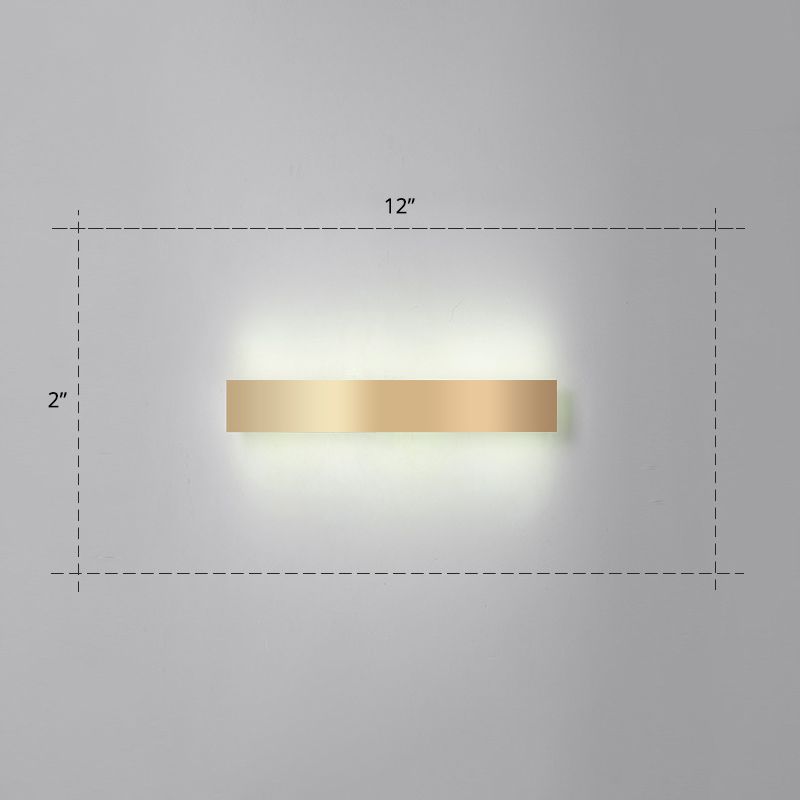 Aluminium staafvormige spoelwand SCONCE Minimalistisch goud vergulde LED -wandlampje voor woonkamer