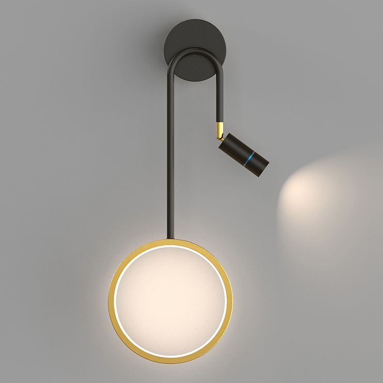 Luces de pared de forma de geometría de estilo de montaje de pared de metal de estilo de metal moderno en negro