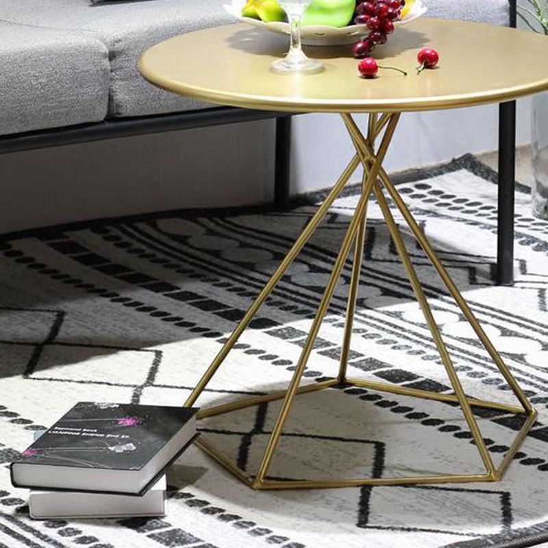 Metal Round Coffee Table Dia 21.65" inch Frame Cocktail Table