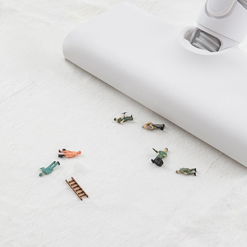 White Tone Relaxing Area Rug Polyester Buffalo Plaid Rug Non-Slip Backing Indoor Rug for Living Room