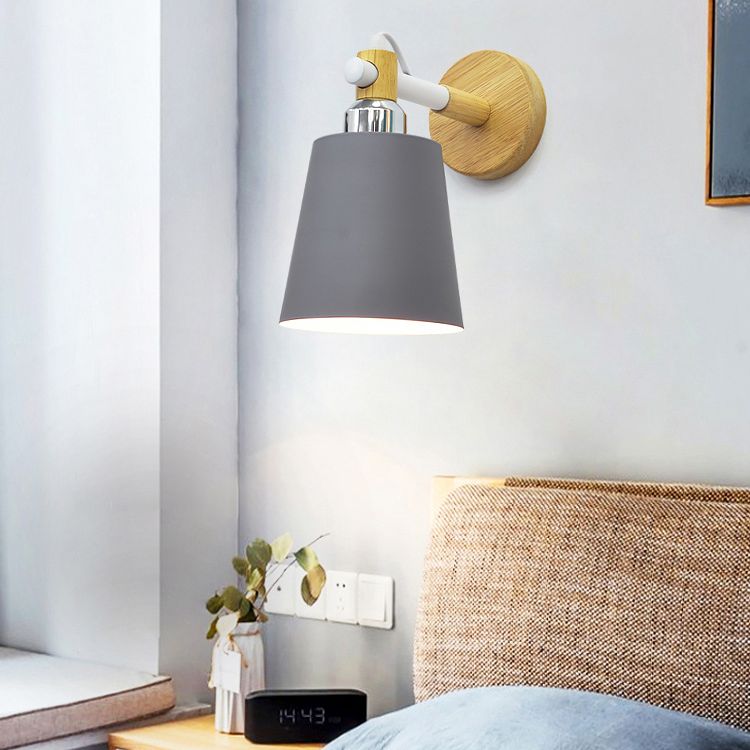 Moderni macaron nordici in stile unica sfumatura da parete funce metallo 1 flioncini leggeri