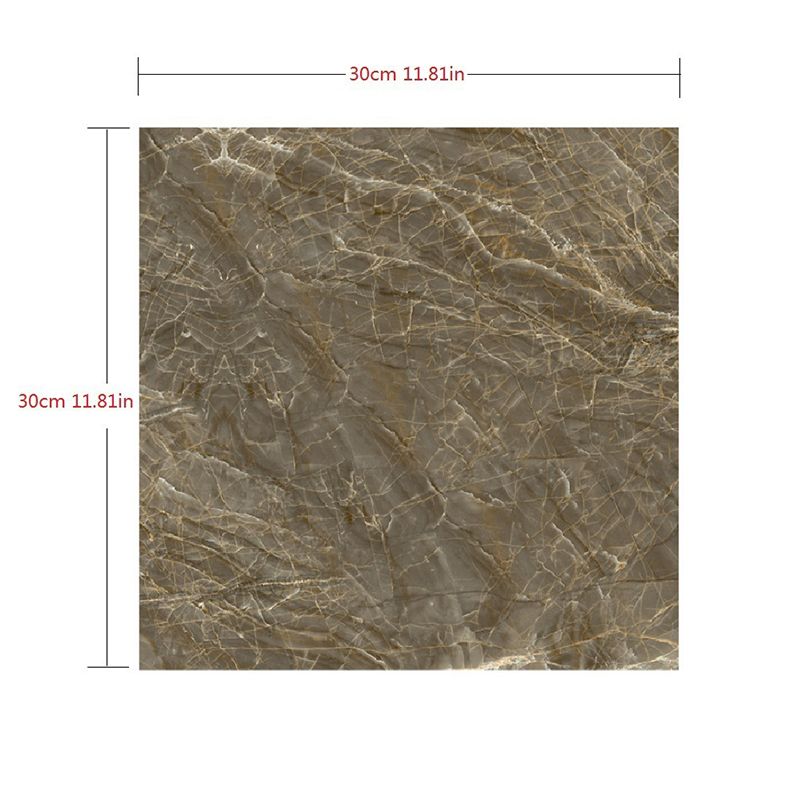 Modern Style Marble Wallpaper Panel Brown Peel and Paste Wall Covering for Bathroom