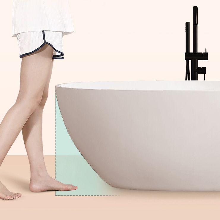 Antique Finish Oval Soaking Bath Stand Alone Modern Bath Tub