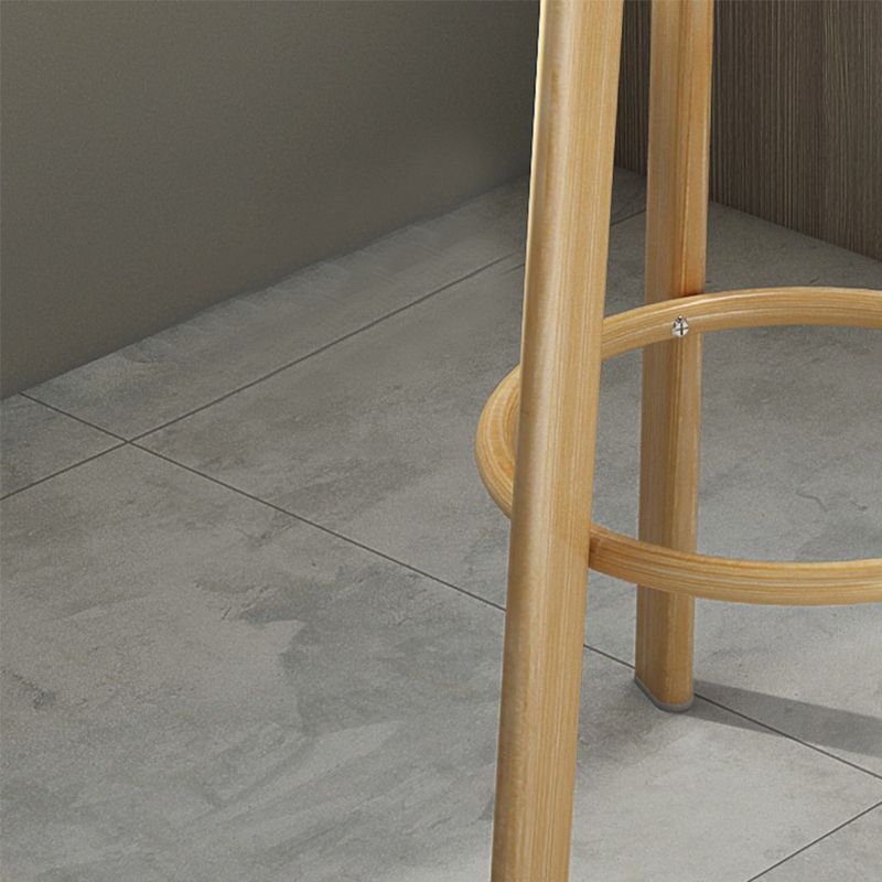 Contemporary Wood Stool Fabric Cushion in Matte Finish for Home