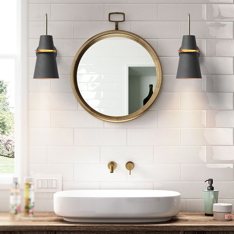 Metal Cone Shape Vanity Light Modern Style 1 Light Vanity Light Fixture