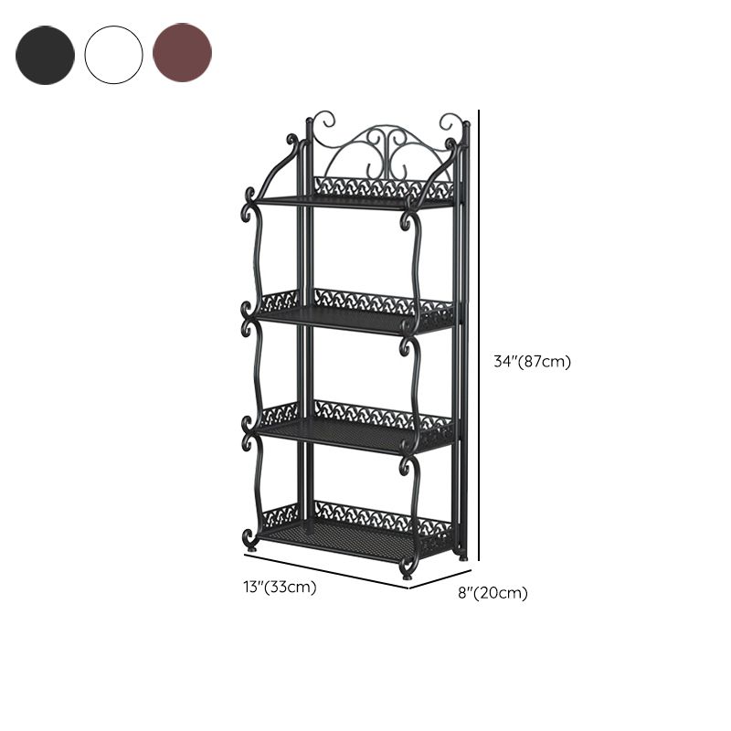 Standard Contemporary Bookcase Open Back Metal Bookshelf with Shelves