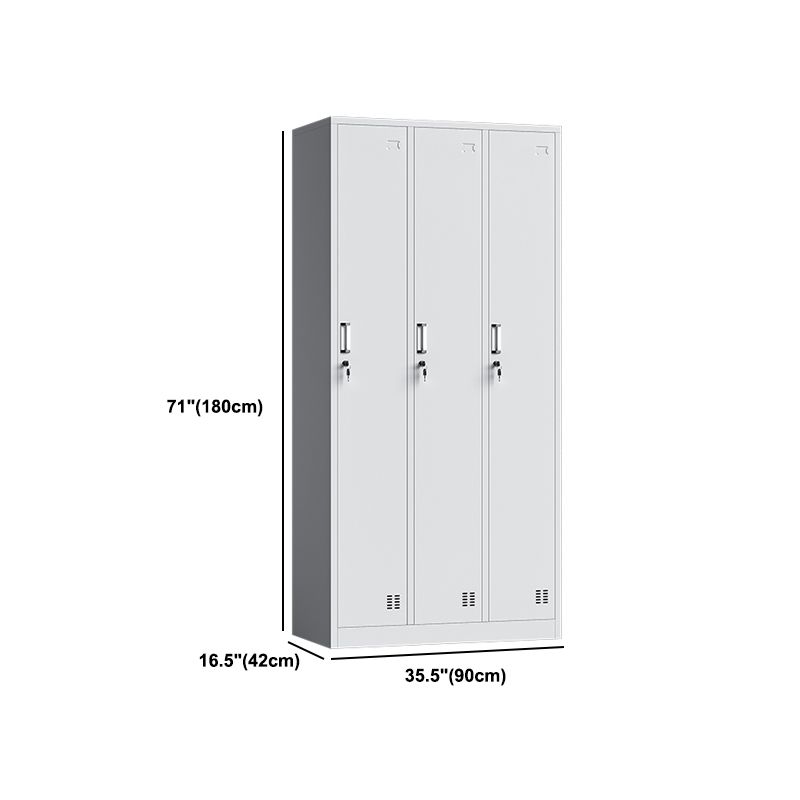 White Steel Wardrobe Cabinet Contemporary Hinged Wardrobe Closet