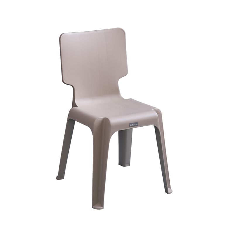 Silla de comedor escandinava sin brazos, sillas laterales de comedor apilables de plástico
