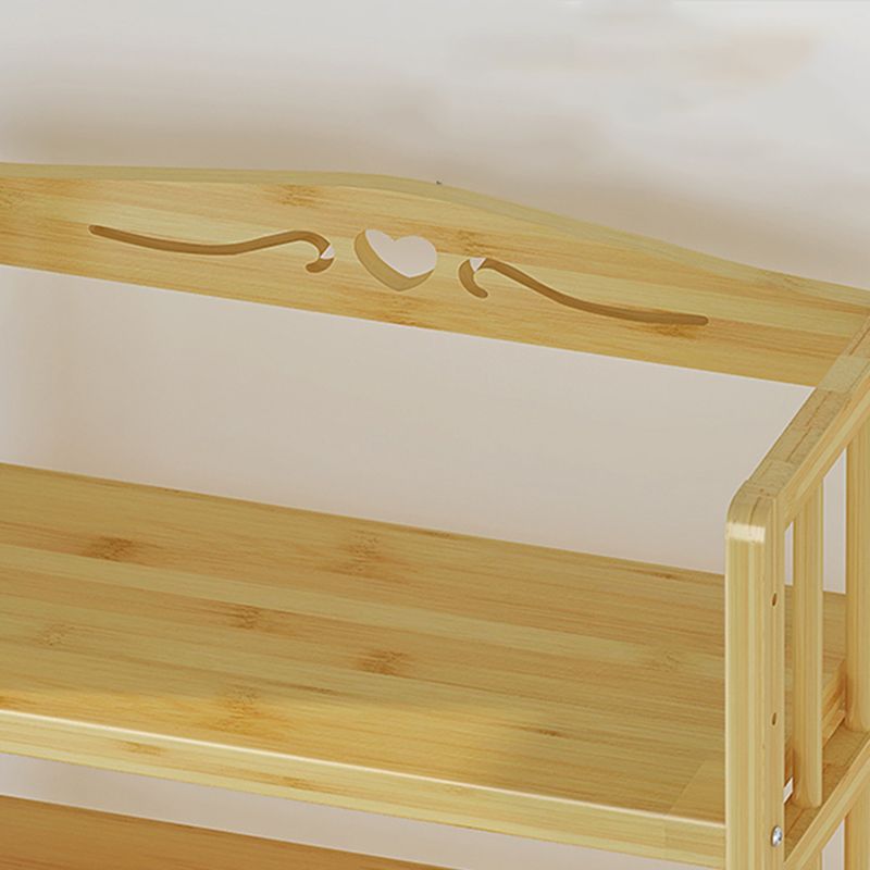 Adjustable Wood Book Shelf Bamboo Natural Shelf Bookcase Open Shelf Shelves Included