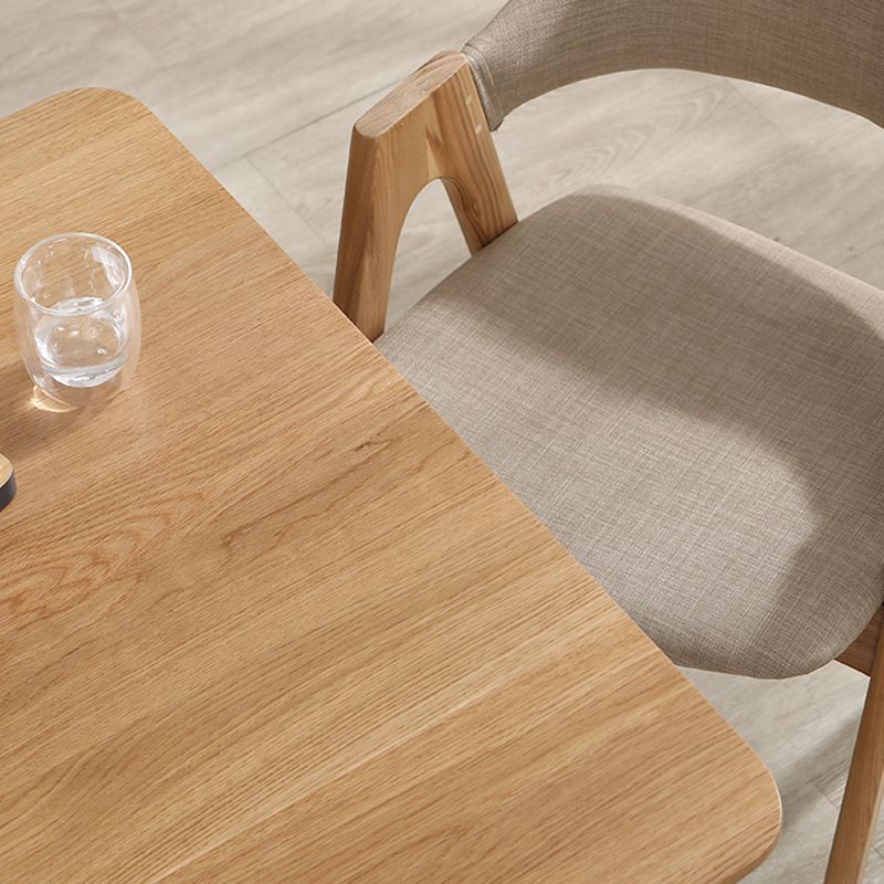 Tavolo da pranzo rettangolo contemporaneo tavolo in legno massiccio di quercia con doppio piedistallo