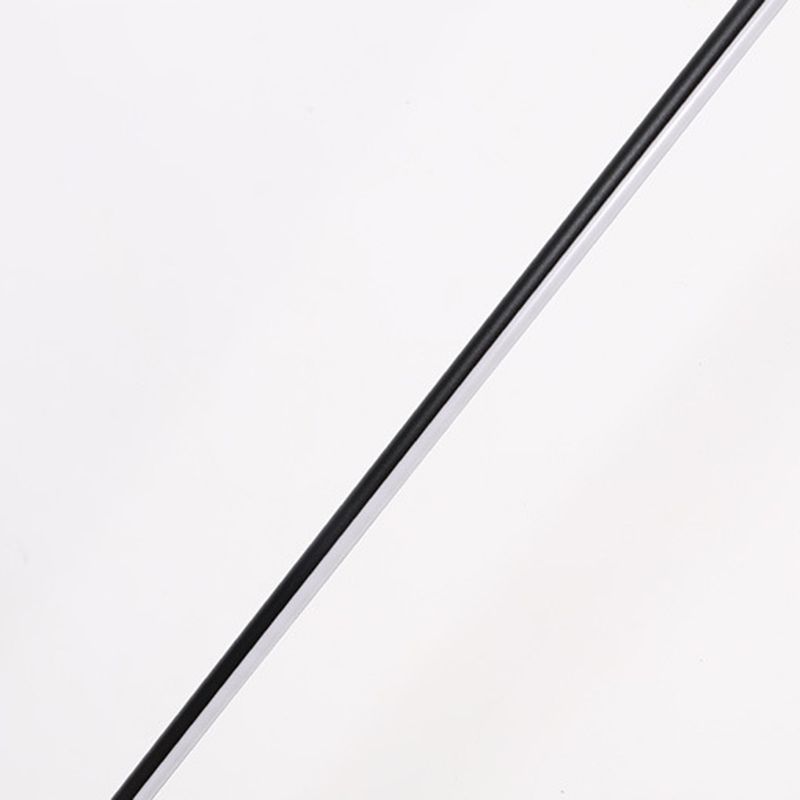 Simple Linear Floor Lamp Metallic Bedroom LED Standing Lamp Fixture
