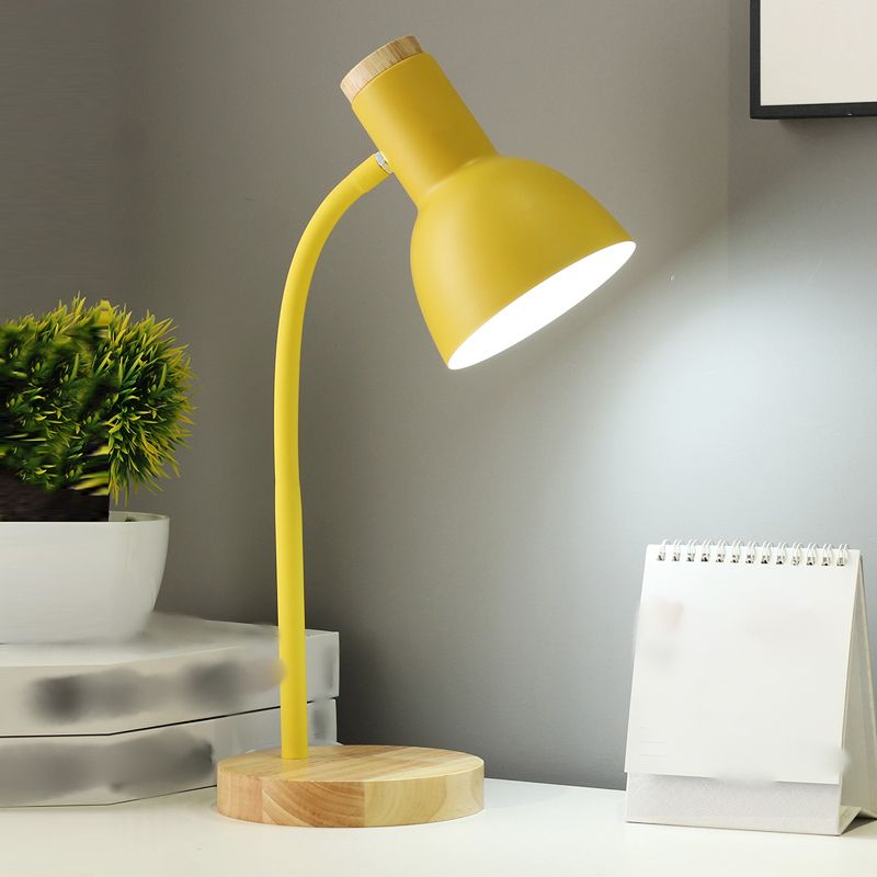 Modern Style Conical Nightstand Lamp Metal 1-Light Table Light for Bedroom