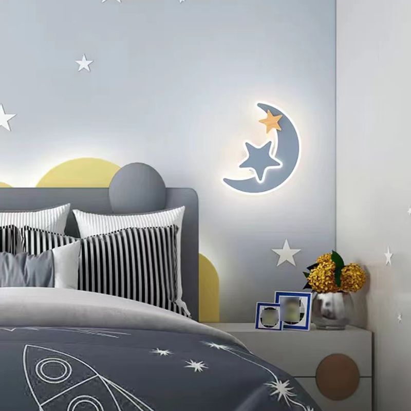 Modern Style Unique Shape Wall Sconce Metal Wall Light for Children's Room