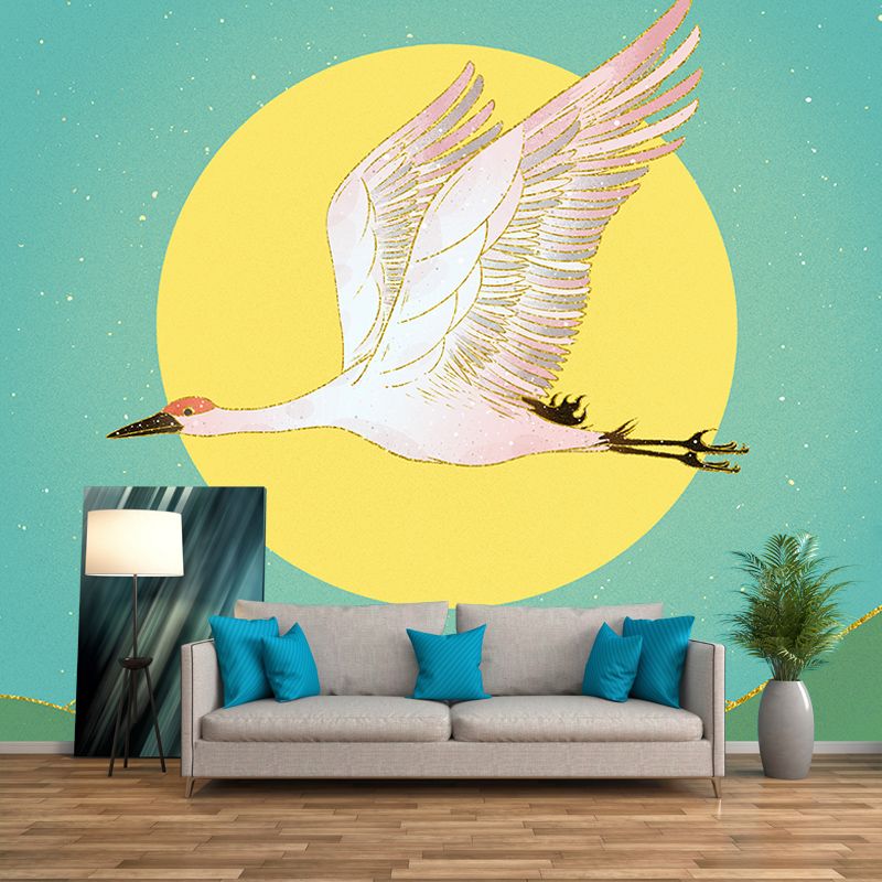 Environmental Wall Mural Wallpaper Cartoon Animals Sitting Room Wall Mural