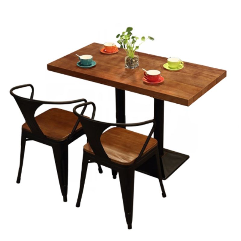 Industrial Style Dining Room Collection Pine Solid Wood Dining Site Table