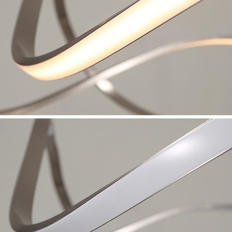 Aluminium LED Hanging Lamp in Modern Luxury Style Acrylic Linear Pendant Light for Living Room