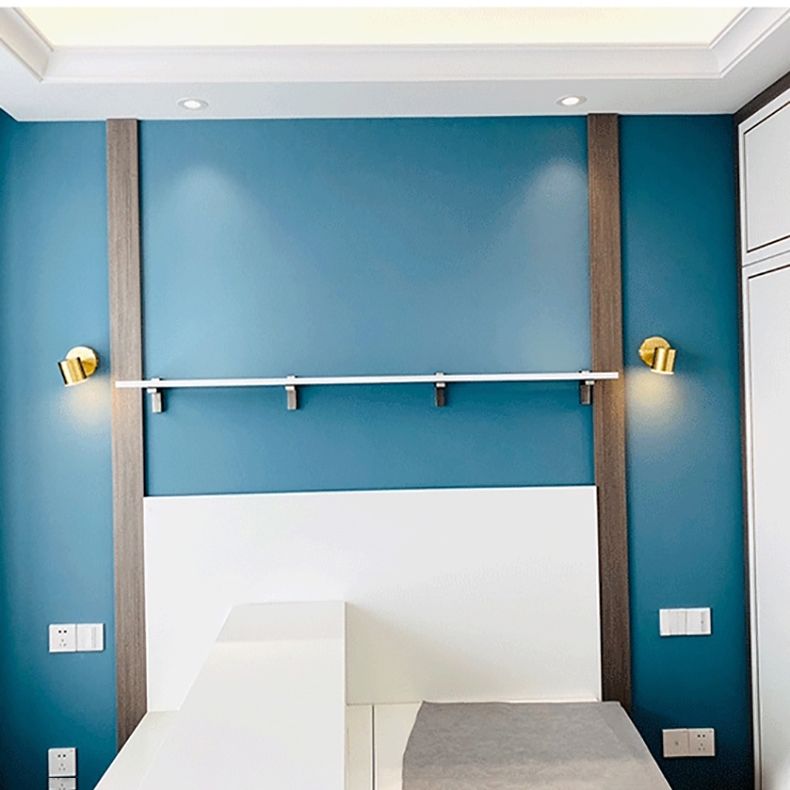 Lámpara moderna de lámpara de lectura Simplicidad luces de apliques de pared con sombra de metal para sala de estar de dormitorio