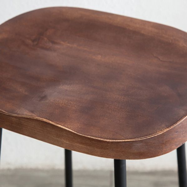 Modern Footrest Solid Wood Bar Stool Dessert Shop Backless Stool