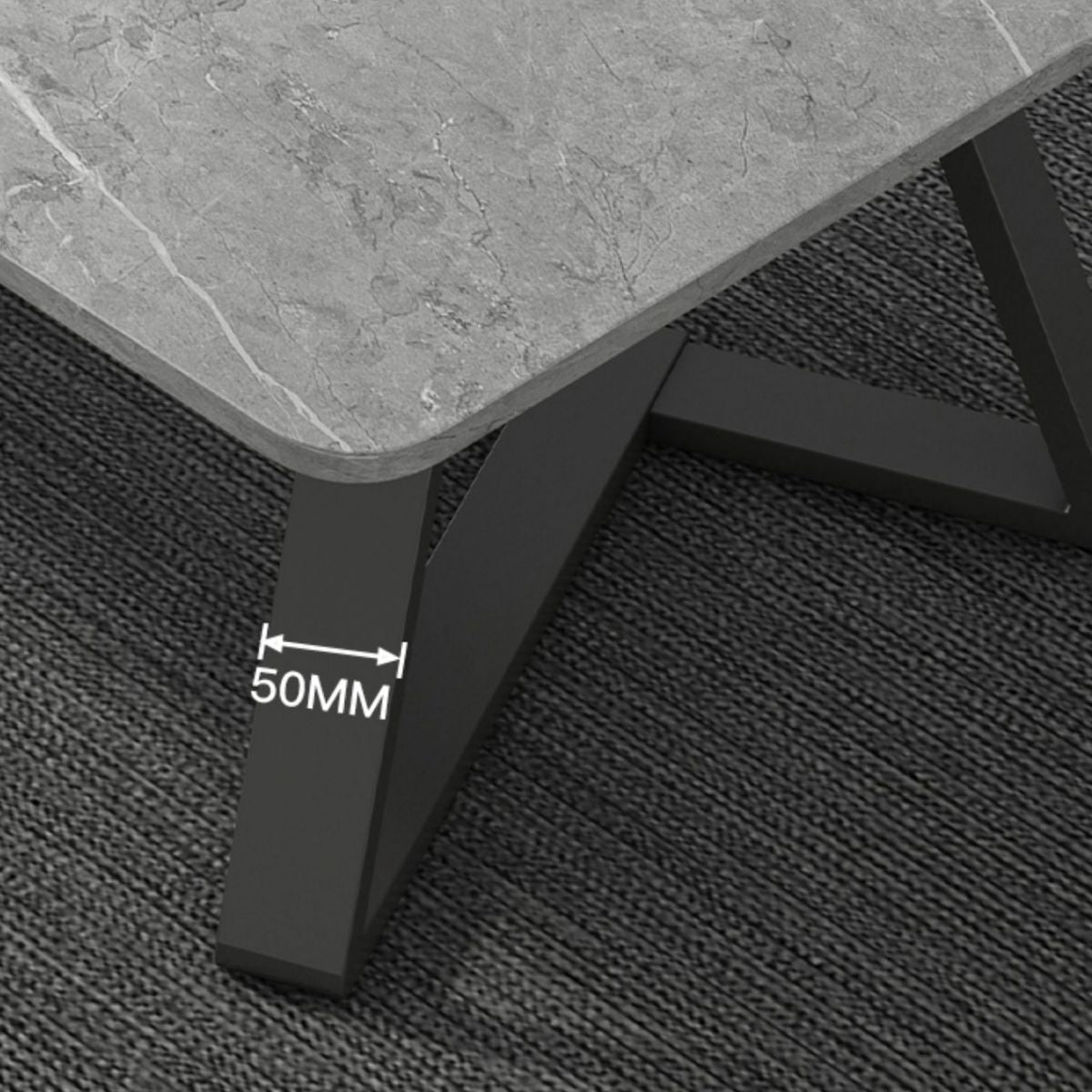 Cross Legs Coffee Table Minimalist Solid Wood Rectangular Coffee Table