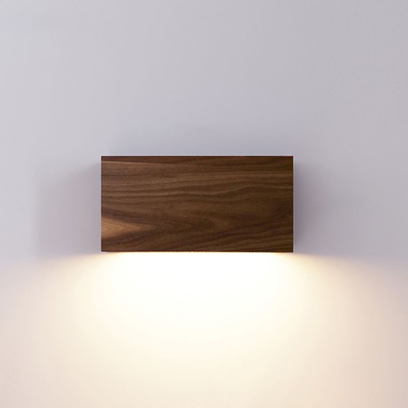 Moderno de estilo minimalista de estilo rectangular de lámpara de madera de lámpara de madera