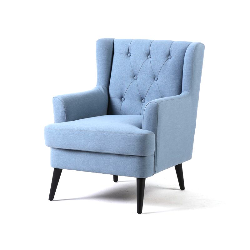 29.5"Wide Velvet/Cotton Blend Arm Chair with Basic Four Leg and Tufted Back
