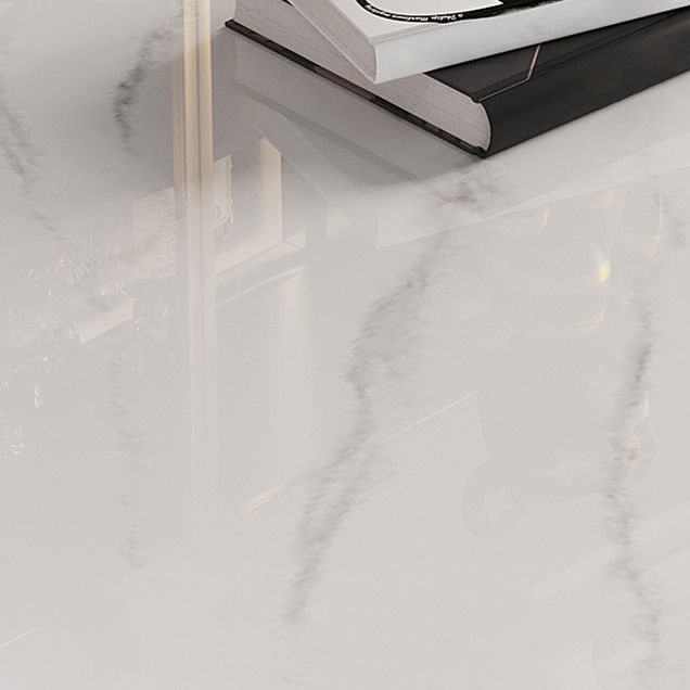 Sintered Stone Top Luxury White Table for Restaurant Rectangle Dining Table with 4 Legs