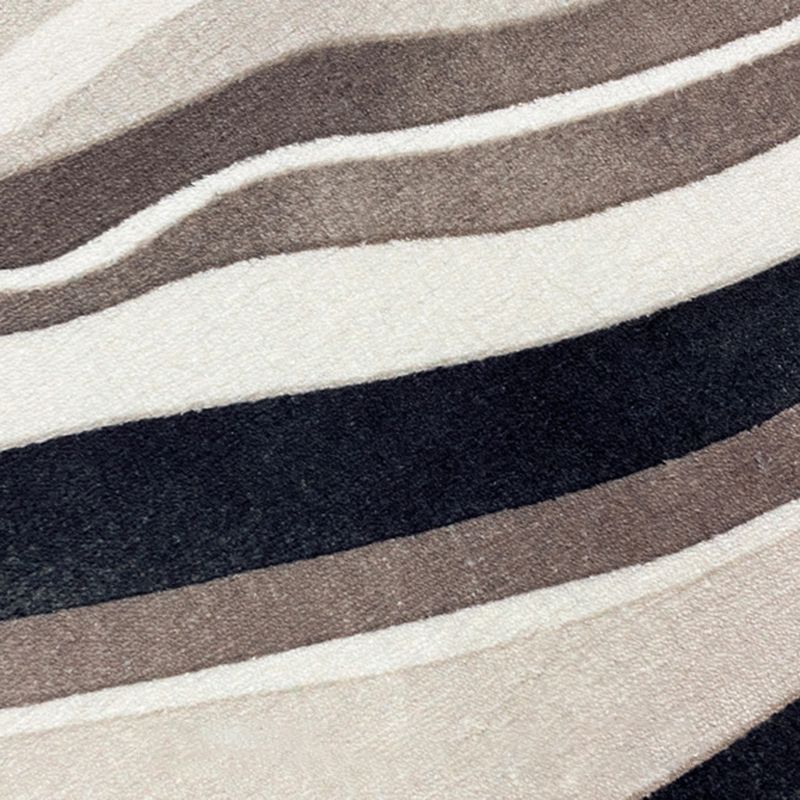 Schwarzer Wohnzimmer Teppich abstraktes Muster Polyester Fläche Teppich widerstandsfähiger Teppich für Wohnkultur