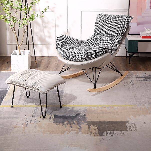 Leisure Chaise Upholstered Lazy Sofa Chair Modern Home Rocking Chair
