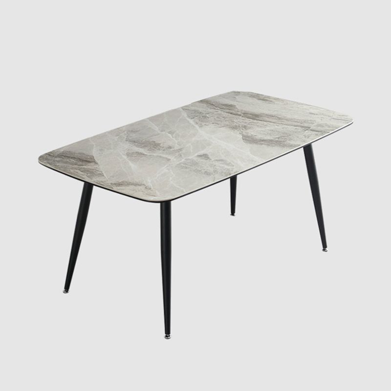 Rectangle 4-foot Dinner Table Modern Style Stone Dining Room Collection for Home